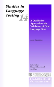 Qualitative Approach to the Validation of Oral Language Tests