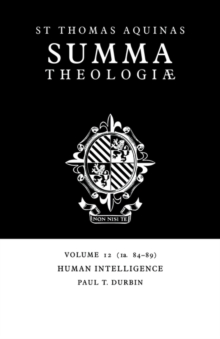 Image for Summa theologiaeVol. 12: Human intelligence