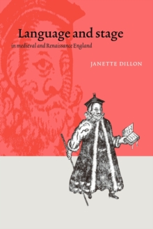 Image for Language and stage in medieval and Renaissance England