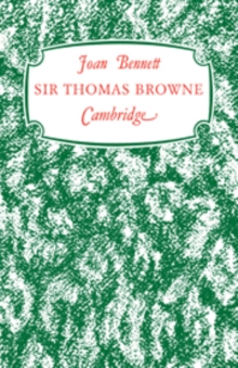 Image for Sir Thomas Browne : 'A Man of Achievement in Literature'