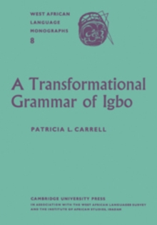 Image for A Transformational Grammar of Igbo
