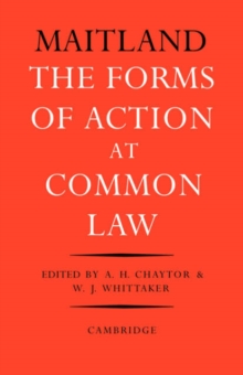 Forms of Action at Common Law