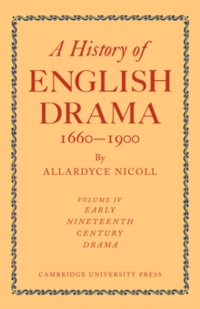 History of English Drama 1660-1900