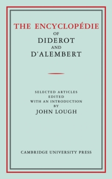 Image for The Encyclopedie of Diderot and D'Alembert