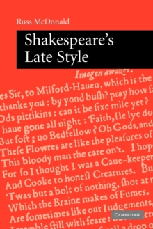 Shakespeare's Late Style
