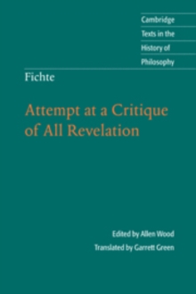 Fichte: Attempt at a Critique of All Revelation
