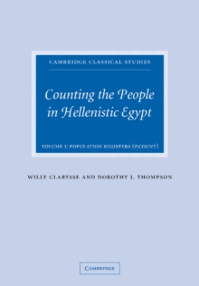 Image for Counting the People in Hellenistic Egypt 2 Volume Paperback Set