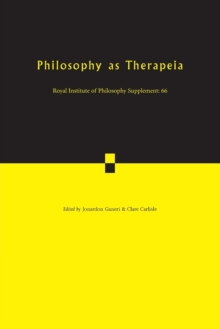 Image for Philosophy as Therapeia