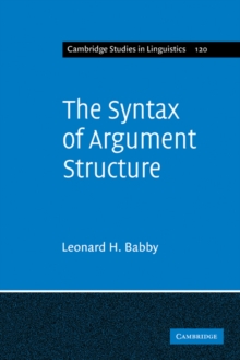 Syntax of Argument Structure