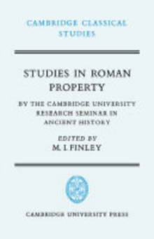 Studies in Roman Property