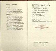 Selected Plays of Thomas Middleton