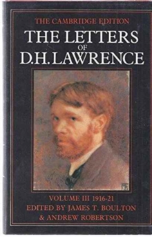 Image for The Letters of D. H. Lawrence: Volume 3, October 1916-June 1921