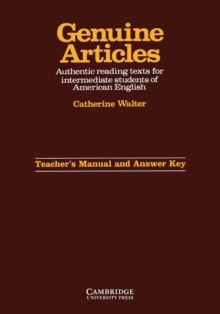 Image for Genuine Articles Teacher's manual with key : Authentic Reading Tasks for Intermediate Students of American English