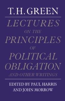 Image for Lectures on the Principles of Political Obligation and Other Writings
