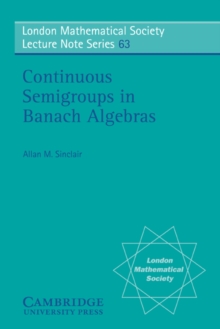 Image for Continuous Semigroups in Banach Algebras