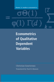 Image for Econometrics of Qualitative Dependent Variables