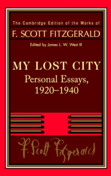 Image for My lost city  : personal essays, 1920-1940