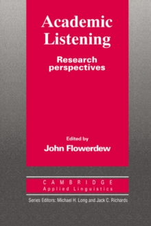 Academic Listening: Research Perspectives