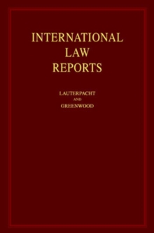 Image for International Law Reports Set 190 Volume Hardback Set