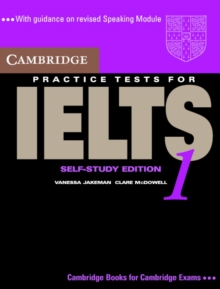 Image for Cambridge Practice Tests for IELTS 1 Self-study Student's Book