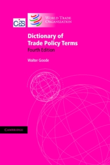 Image for Dictionary of trade policy terms
