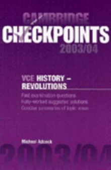 Image for Cambridge Checkpoints VCE History - Revolutions 2003/04