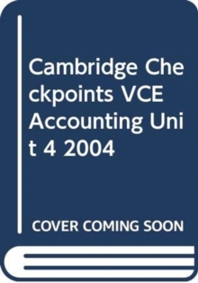 Image for Cambridge Checkpoints VCE Accounting Unit 4 2004