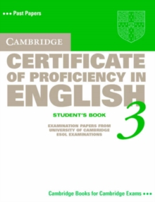 Image for Cambridge Certificate of Proficiency in English 3 Student's Book