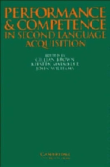 Performance and Competence in Second Language Acquisition