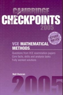 Image for Cambridge Checkpoints VCE Mathematical Methods 2005