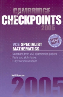 Image for Cambridge Checkpoints VCE Specialist Mathematics 2005
