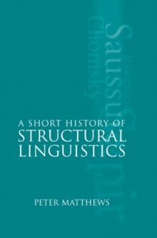 Image for A short history of structural linguistics