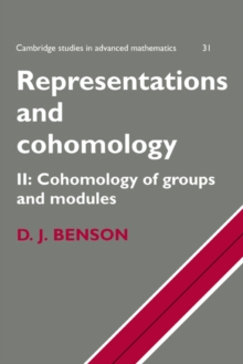 Image for Representations and cohomology2: Cohomology of groups and modules