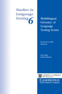 Image for Multilingual Glossary of Language Testing Terms