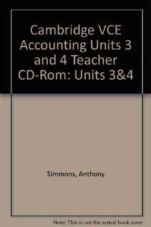Cambridge VCE Accounting Units 3 and 4 Teacher CD-Rom