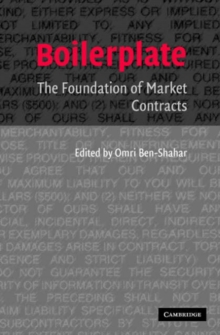 Image for Boilerplate  : the foundation of market contracts