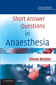 Image for Short Answer Questions in Anaesthesia
