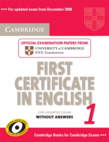 Cambridge First Certificate in English 1 for Updated Exam Student's Book without Answers