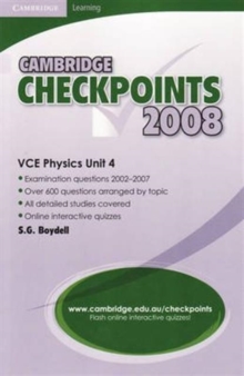 Image for Cambridge Checkpoints VCE Physics Unit 4 2008