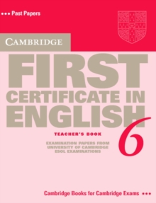 Image for Cambridge First Certificate in English 6 Teacher's Book