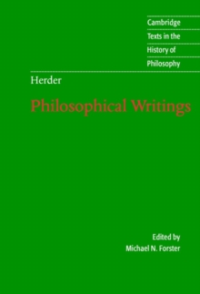 Image for Herder: Philosophical Writings