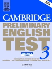 Cambridge Preliminary English Test 3 Teacher's Book