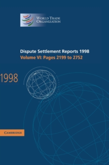 Dispute Settlement Reports 1998: Volume 6, Pages 2199-2752