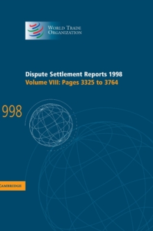 Dispute Settlement Reports 1998: Volume 8, Pages 3325-3764