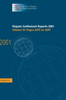 Image for Dispute Settlement Reports 2001: Volume 6, Pages 2075-2697