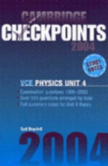 Image for Cambridge Checkpoints VCE Physics Unit 4 2004