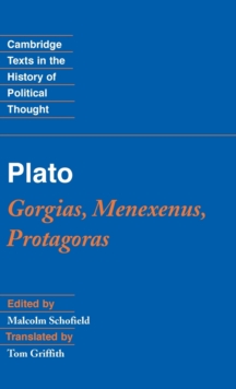 Image for Plato: Gorgias, Menexenus, Protagoras