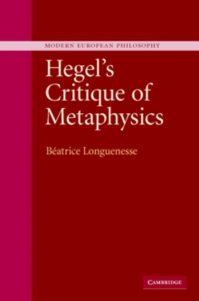 Image for Hegel's Critique of Metaphysics