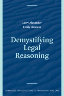 Image for Demystifying Legal Reasoning