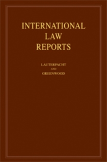 Image for International Law Reports: Volume 134